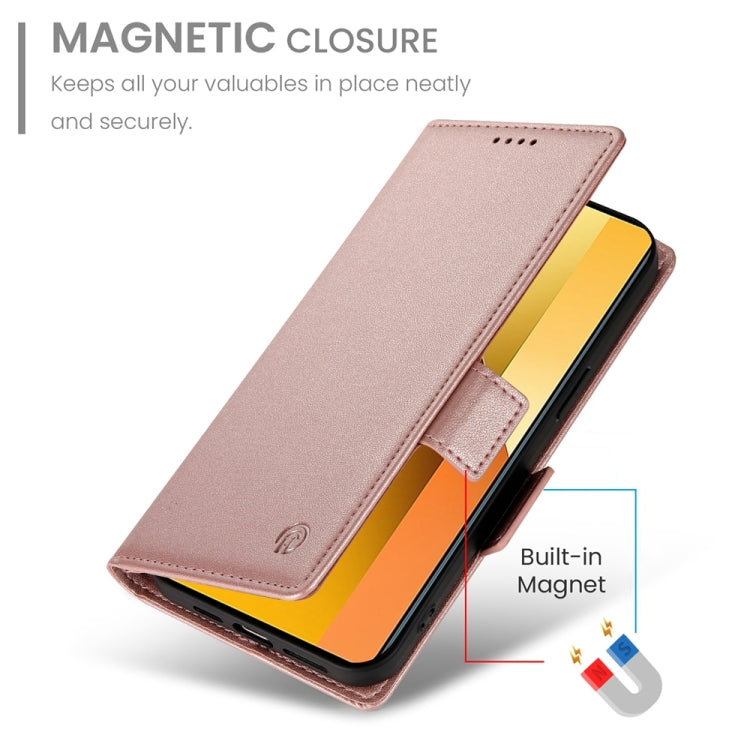 For Xiaomi Redmi Note 13 5G Side Buckle Magnetic Frosted Leather Phone Case