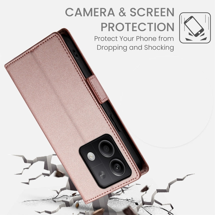 For Xiaomi Redmi Note 13 5G Side Buckle Magnetic Frosted Leather Phone Case