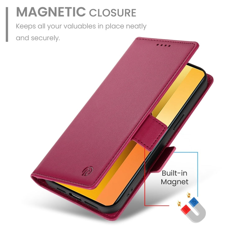 For Xiaomi Redmi Note 13 5G Side Buckle Magnetic Frosted Leather Phone Case