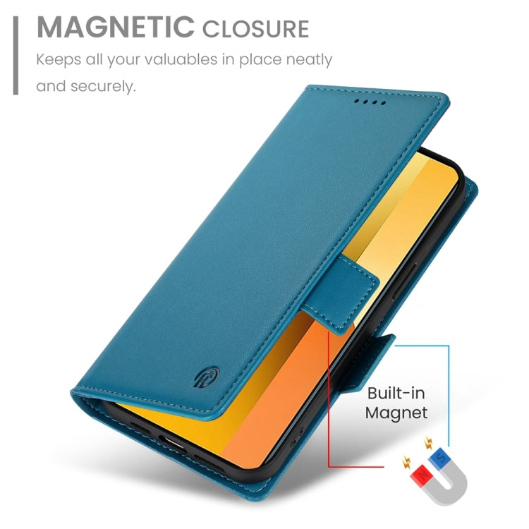 For Xiaomi Redmi Note 13 5G Side Buckle Magnetic Frosted Leather Phone Case