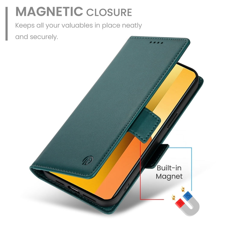 For Xiaomi Redmi Note 13 5G Side Buckle Magnetic Frosted Leather Phone Case