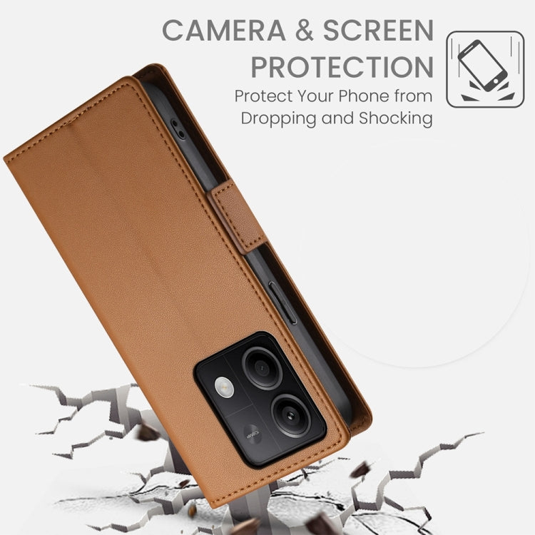 For Xiaomi Redmi Note 13 5G Side Buckle Magnetic Frosted Leather Phone Case