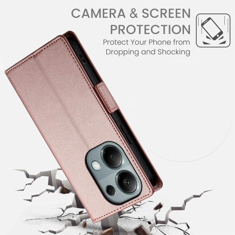 For Xiaomi Redmi Note 13 Pro 4G Side Buckle Magnetic Frosted Leather Phone Case