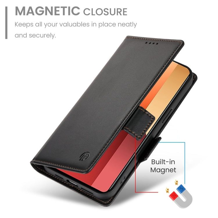 For Xiaomi Redmi Note 13 Pro 4G Side Buckle Magnetic Frosted Leather Phone Case