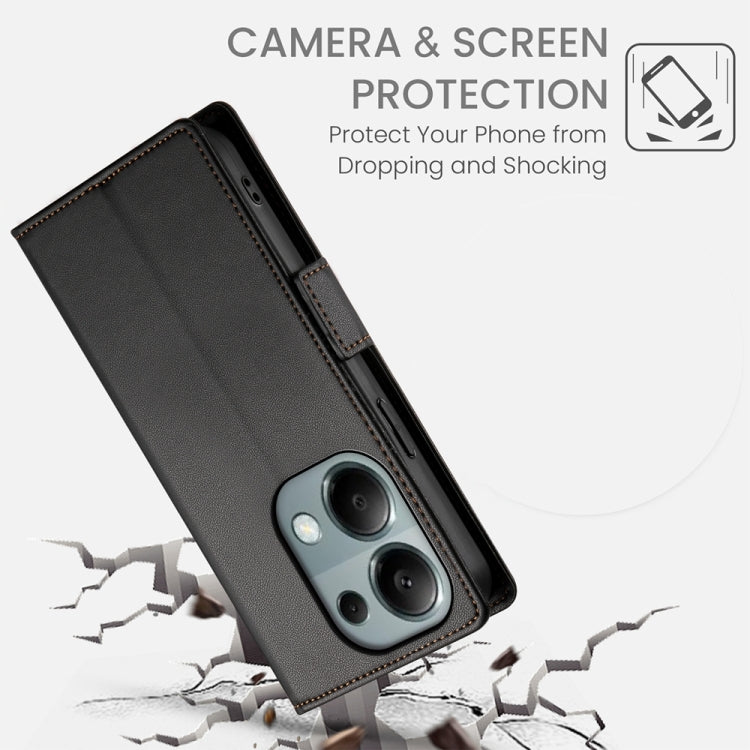 For Xiaomi Redmi Note 13 Pro 4G Side Buckle Magnetic Frosted Leather Phone Case