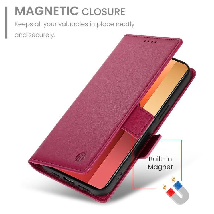 For Xiaomi Redmi Note 13 Pro 4G Side Buckle Magnetic Frosted Leather Phone Case