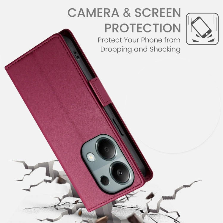 For Xiaomi Redmi Note 13 Pro 4G Side Buckle Magnetic Frosted Leather Phone Case
