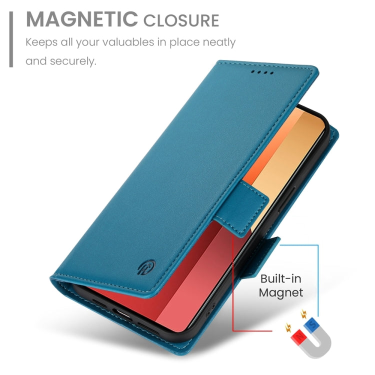For Xiaomi Redmi Note 13 Pro 4G Side Buckle Magnetic Frosted Leather Phone Case