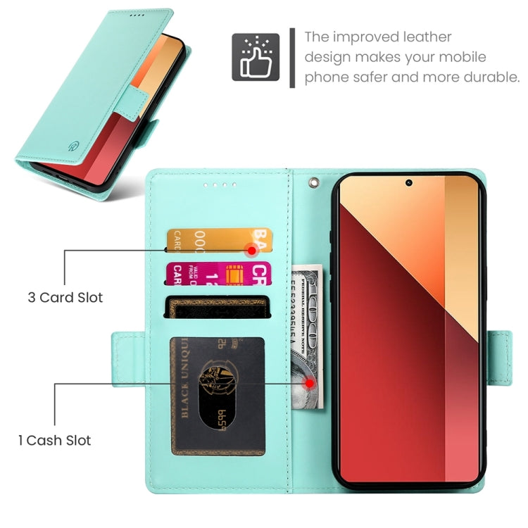 For Xiaomi Redmi Note 13 Pro 4G Side Buckle Magnetic Frosted Leather Phone Case