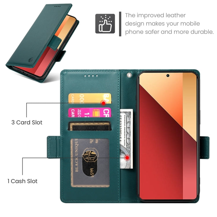For Xiaomi Redmi Note 13 Pro 4G Side Buckle Magnetic Frosted Leather Phone Case