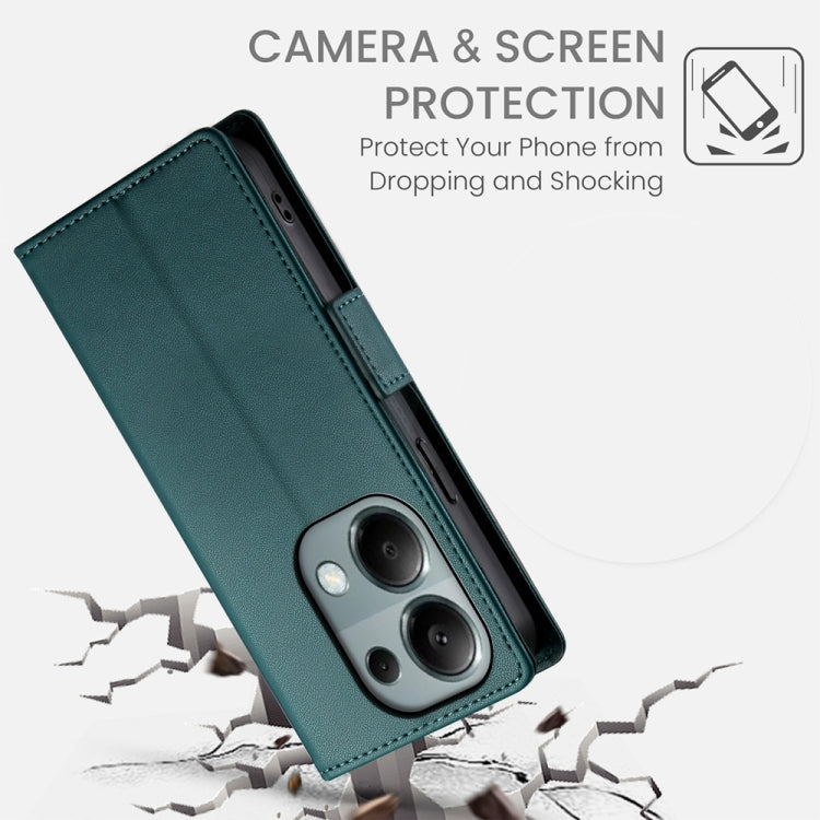 For Xiaomi Redmi Note 13 Pro 4G Side Buckle Magnetic Frosted Leather Phone Case