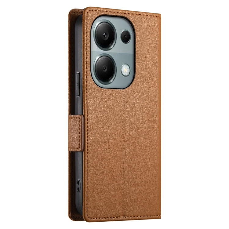 For Xiaomi Redmi Note 13 Pro 4G Side Buckle Magnetic Frosted Leather Phone Case