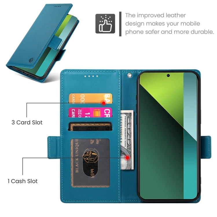 For Xiaomi Redmi Note 13 Pro 5G Side Buckle Magnetic Frosted Leather Phone Case