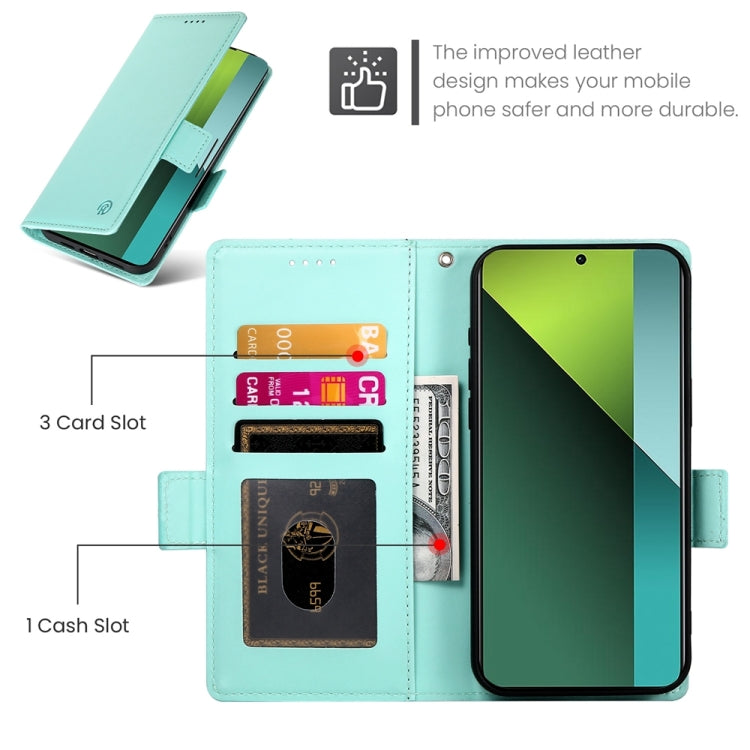 For Xiaomi Redmi Note 13 Pro 5G Side Buckle Magnetic Frosted Leather Phone Case