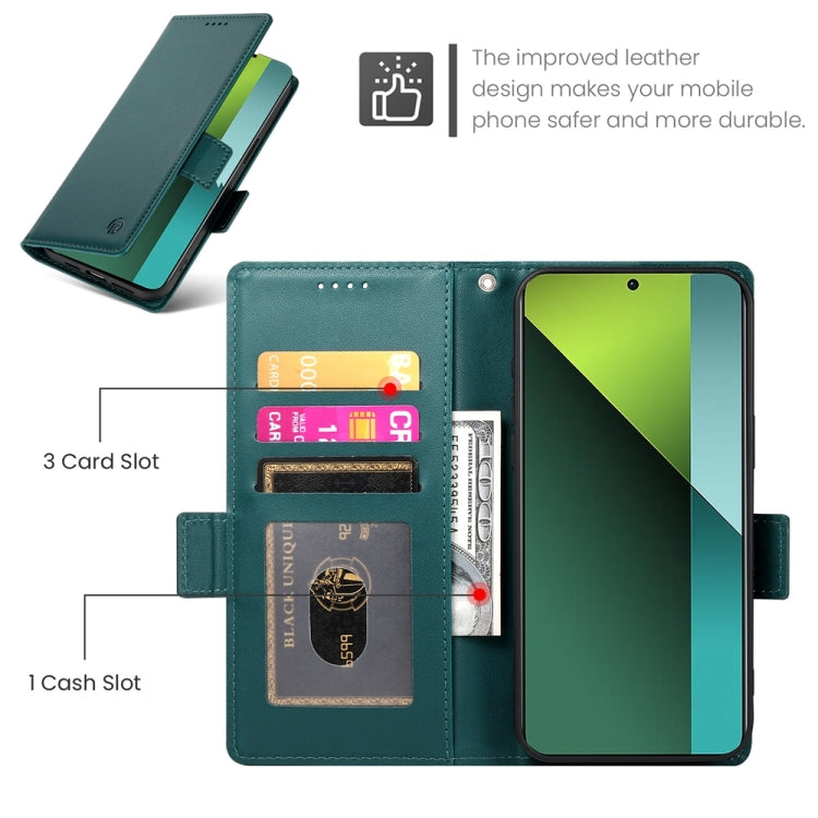 For Xiaomi Redmi Note 13 Pro 5G Side Buckle Magnetic Frosted Leather Phone Case