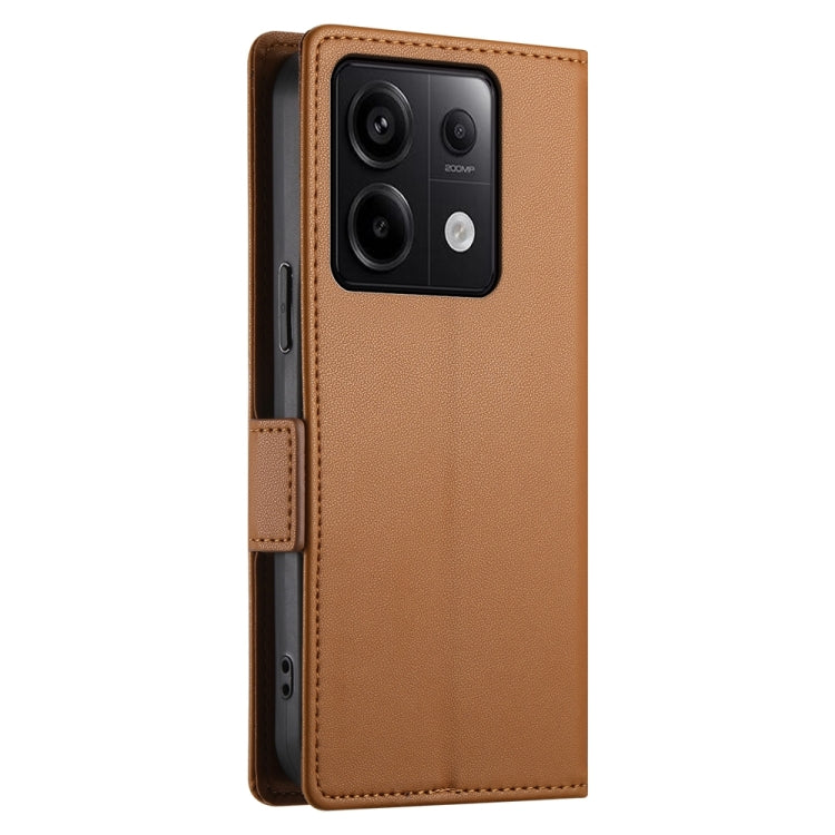 For Xiaomi Redmi Note 13 Pro 5G Side Buckle Magnetic Frosted Leather Phone Case