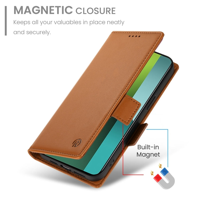 For Xiaomi Redmi Note 13 Pro 5G Side Buckle Magnetic Frosted Leather Phone Case