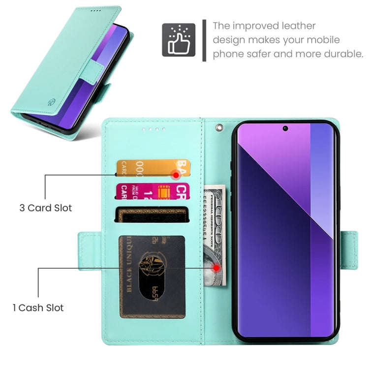 For Xiaomi Redmi Note 13 Pro+ Side Buckle Magnetic Frosted Leather Phone Case