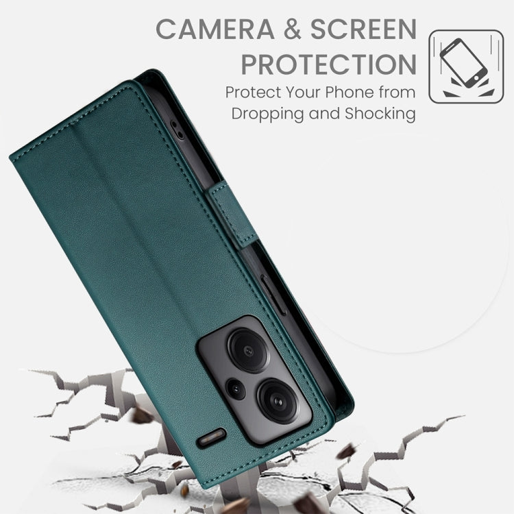 For Xiaomi Redmi Note 13 Pro+ Side Buckle Magnetic Frosted Leather Phone Case