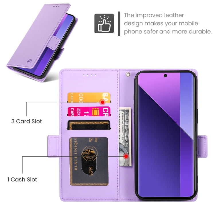 For Xiaomi Redmi Note 13 Pro+ Side Buckle Magnetic Frosted Leather Phone Case