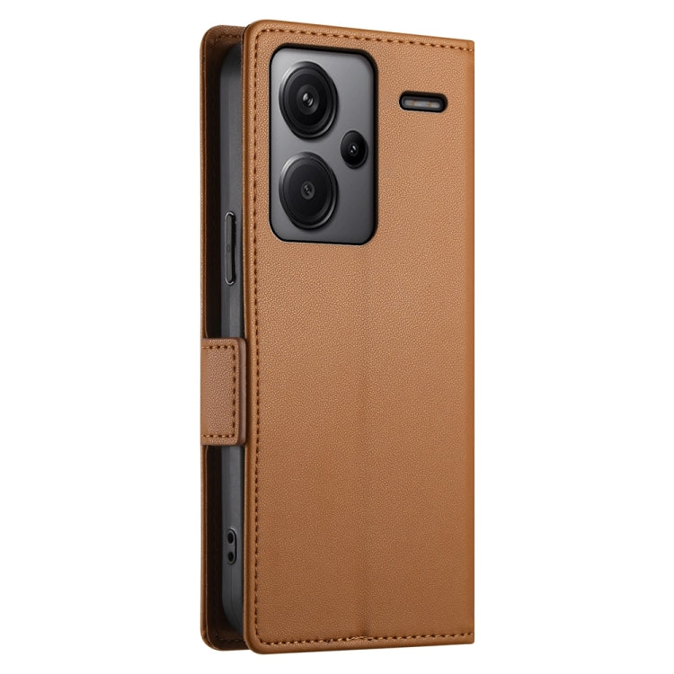 For Xiaomi Redmi Note 13 Pro+ Side Buckle Magnetic Frosted Leather Phone Case