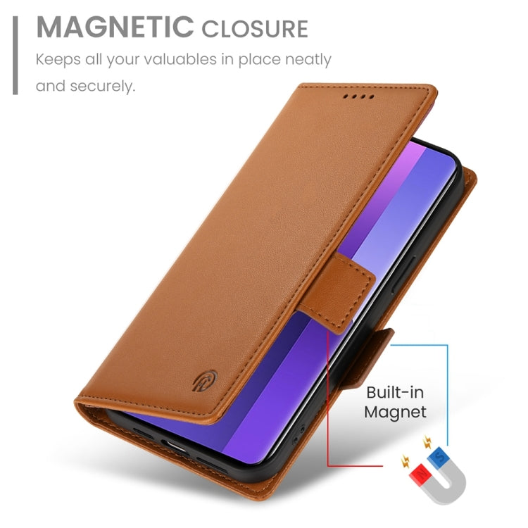 For Xiaomi Redmi Note 13 Pro+ Side Buckle Magnetic Frosted Leather Phone Case