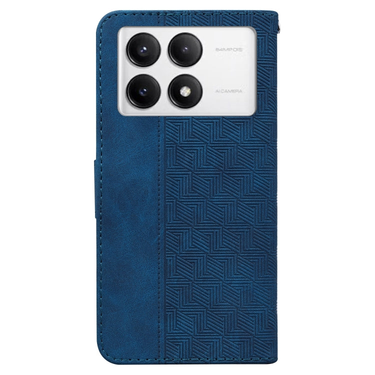 For Redmi K70 Pro / K70 Geometric Embossed Leather Phone Case
