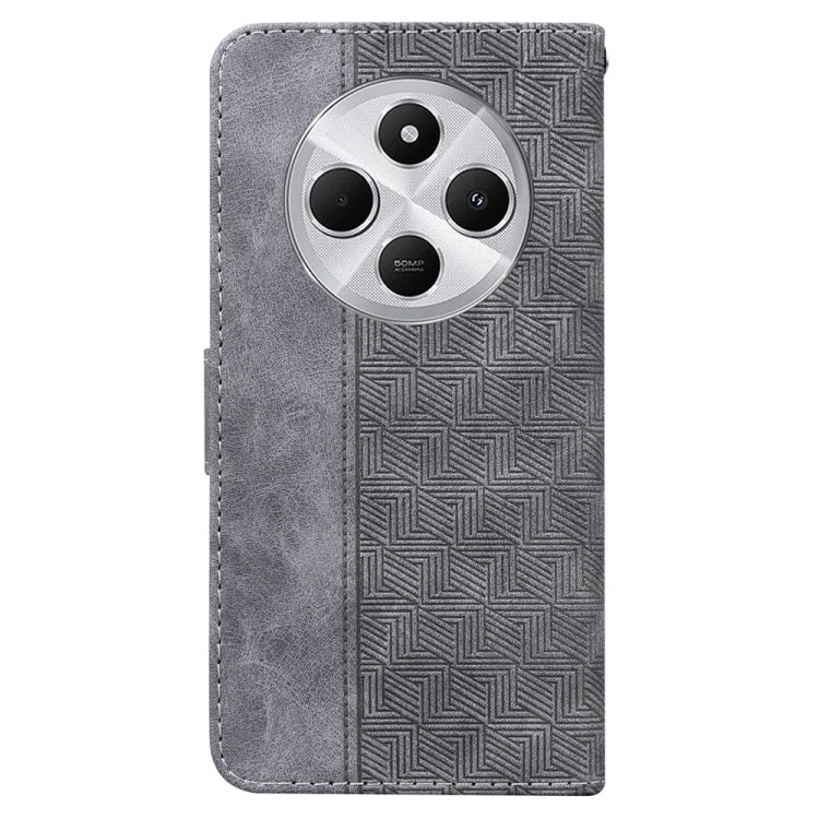For Redmi 14C 4G Geometric Embossed Leather Phone Case