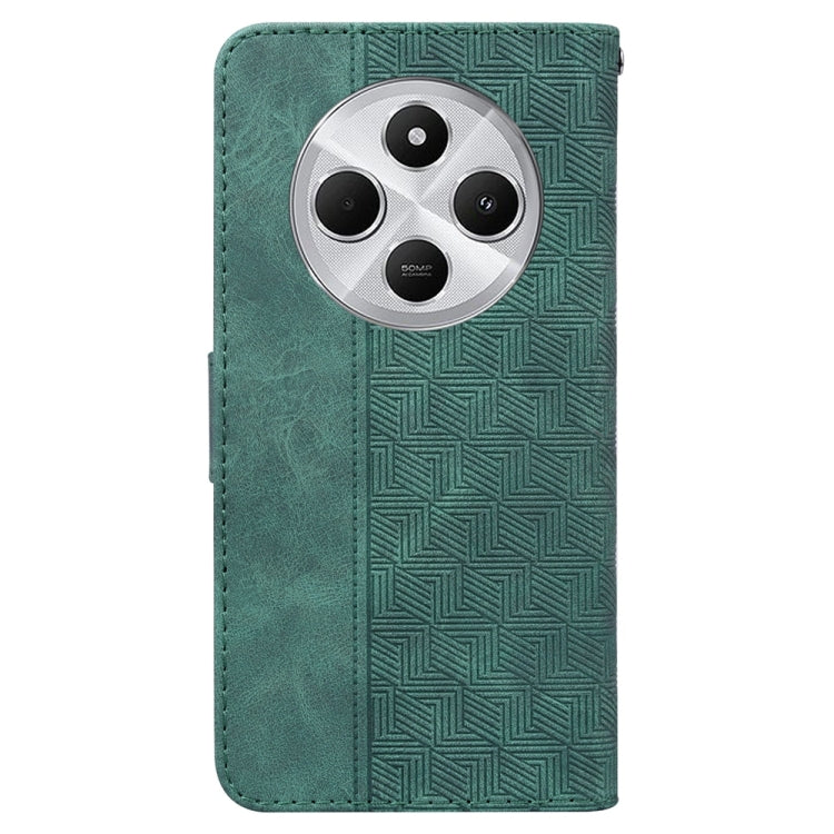 For Redmi 14C 4G Geometric Embossed Leather Phone Case