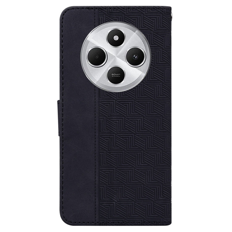 For Redmi 14C 4G Geometric Embossed Leather Phone Case