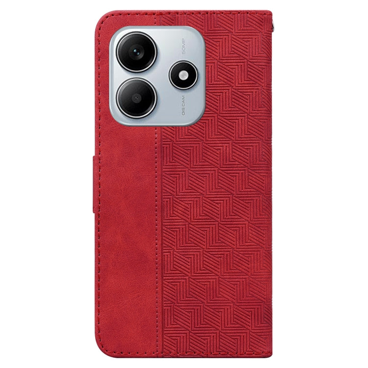 For Redmi Note 14 5G Geometric Embossed Leather Phone Case