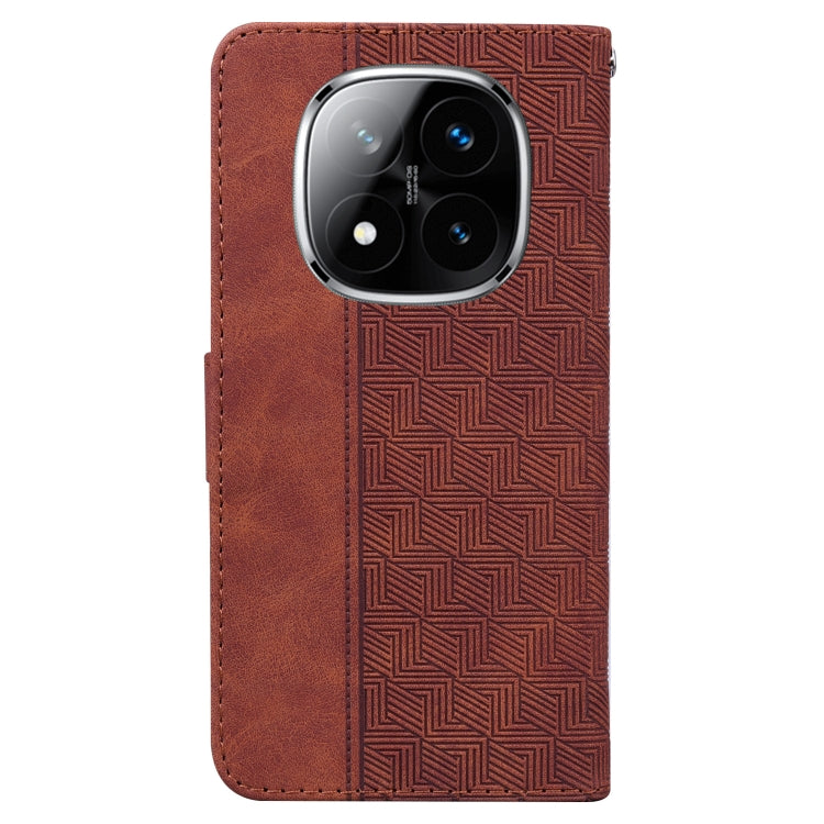 For Redmi Note 14 Pro / Note 14 Pro+ 5G Geometric Embossed Leather Phone Case