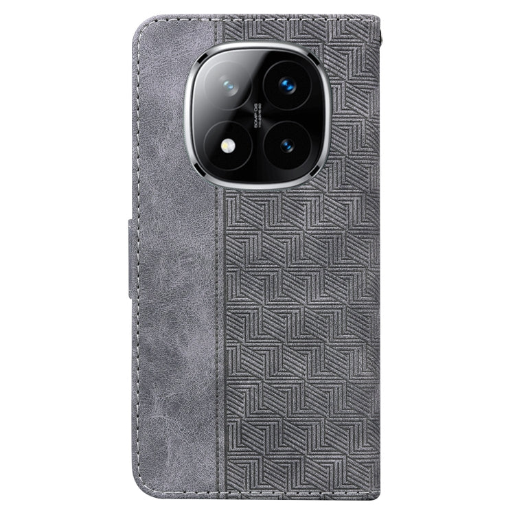 For Redmi Note 14 Pro / Note 14 Pro+ 5G Geometric Embossed Leather Phone Case