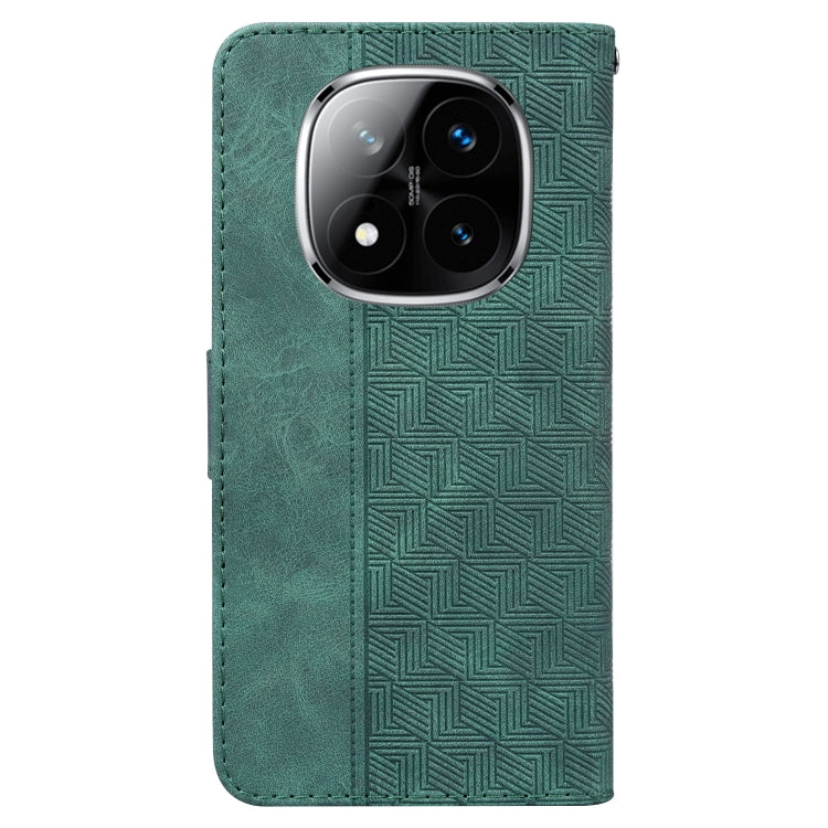 For Redmi Note 14 Pro / Note 14 Pro+ 5G Geometric Embossed Leather Phone Case