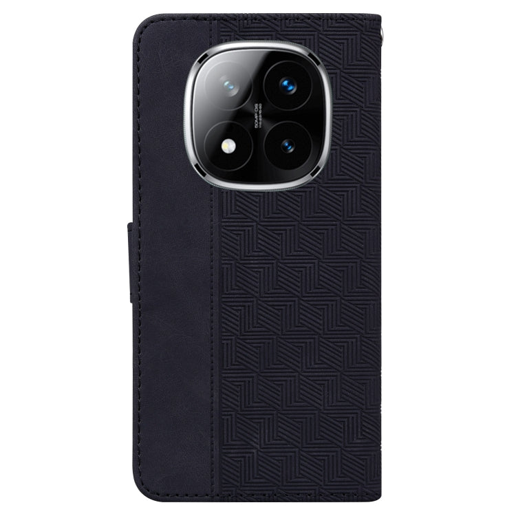 For Redmi Note 14 Pro / Note 14 Pro+ 5G Geometric Embossed Leather Phone Case