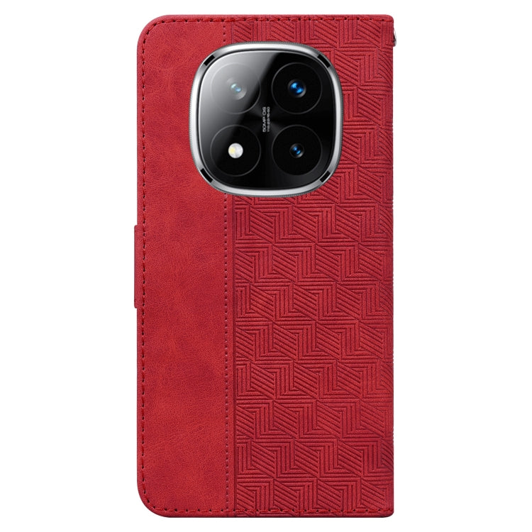 For Redmi Note 14 Pro / Note 14 Pro+ 5G Geometric Embossed Leather Phone Case