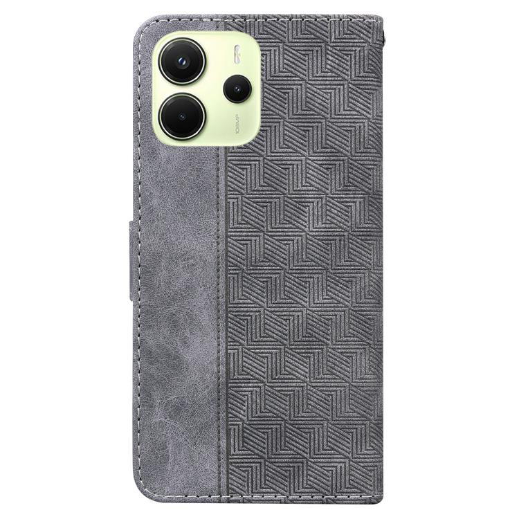 For Redmi Note 14 4G 163.25mm Geometric Embossed Leather Phone Case