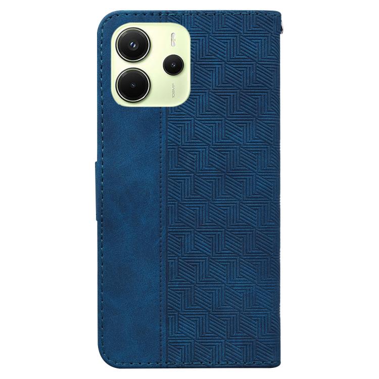 For Redmi Note 14 4G 163.25mm Geometric Embossed Leather Phone Case