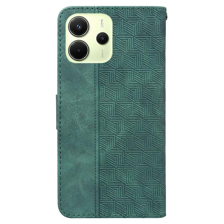 For Redmi Note 14 4G 164.84mm Geometric Embossed Leather Phone Case
