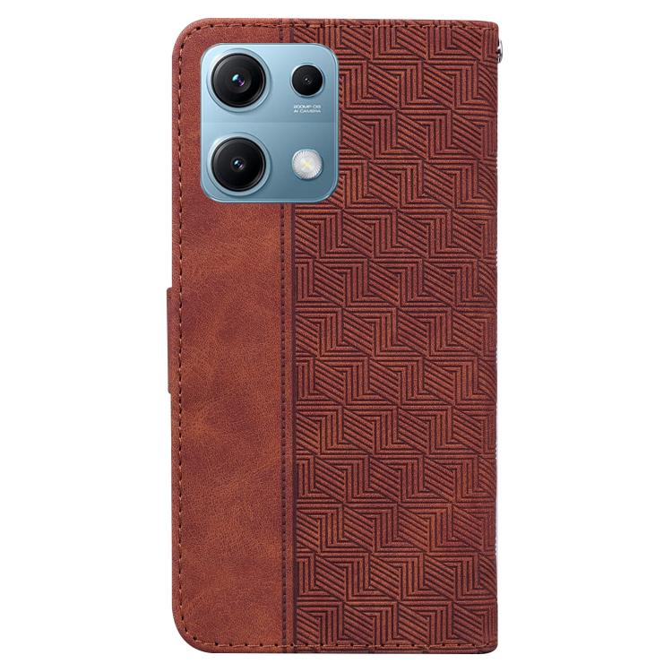 For Redmi Note 14S 4G Geometric Embossed Leather Phone Case