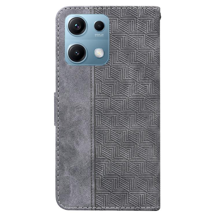 For Redmi Note 14S 4G Geometric Embossed Leather Phone Case