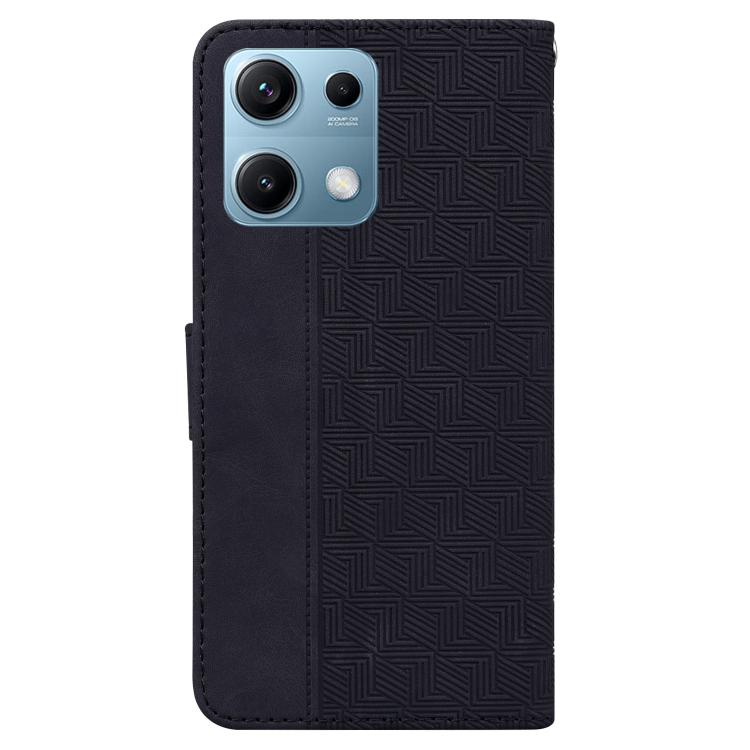 For Redmi Note 14S 4G Geometric Embossed Leather Phone Case