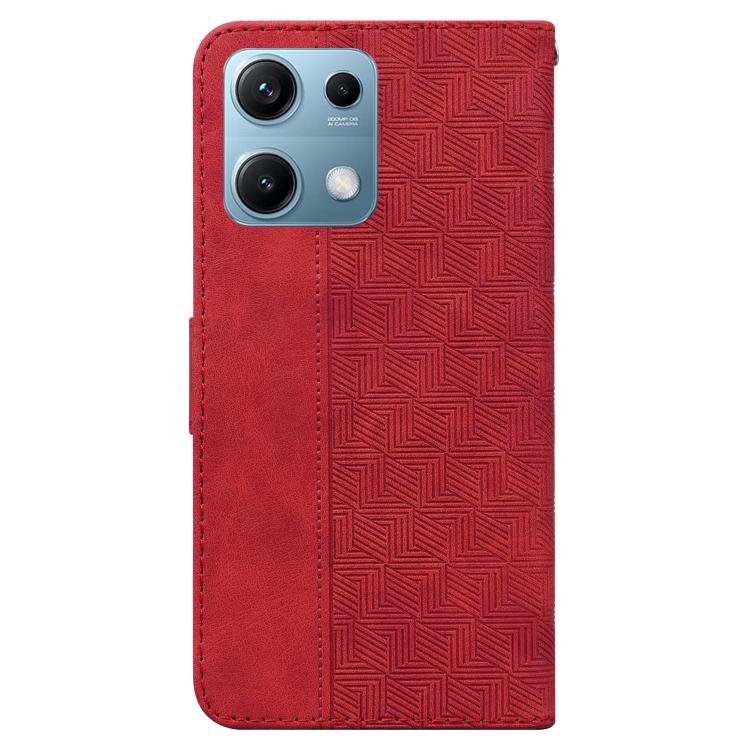 For Redmi Note 14S 4G Geometric Embossed Leather Phone Case