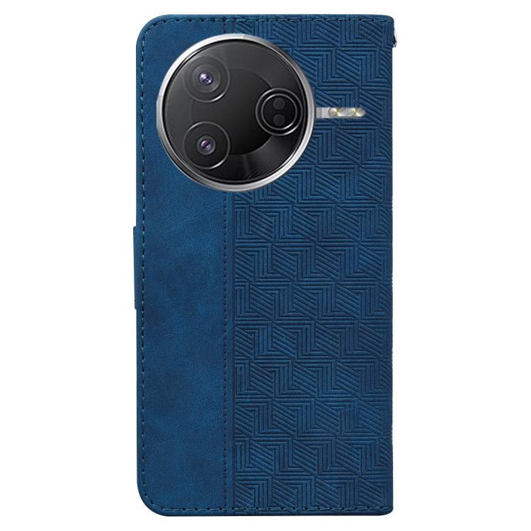 For Redmi K80 / K80 Pro / Xiaomi Poco F7 Pro Geometric Embossed Leather Phone Case