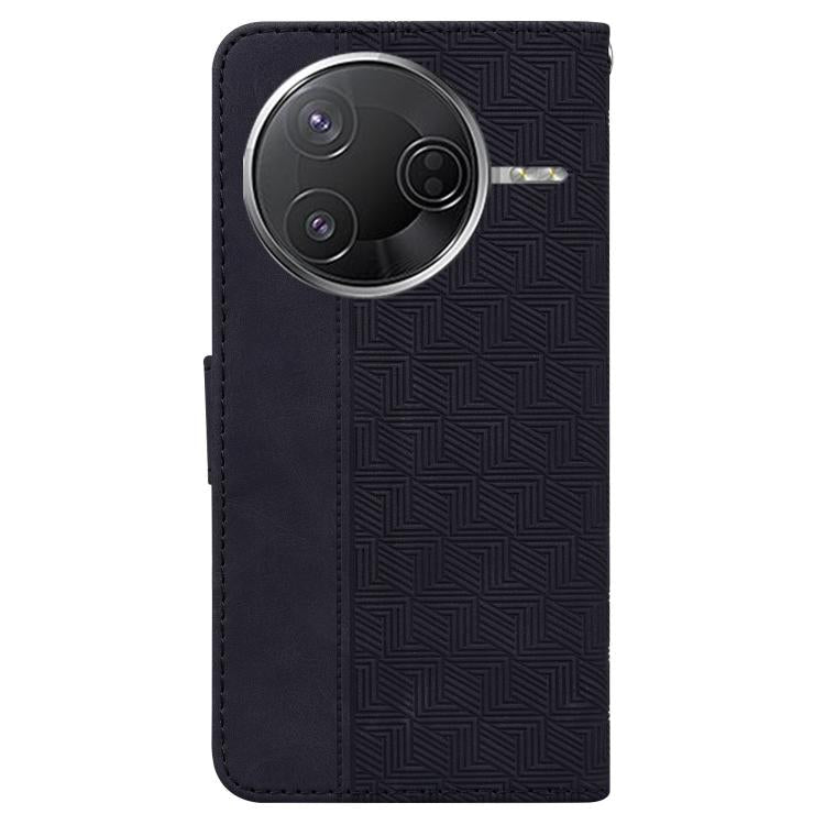 For Redmi K80 / K80 Pro / Xiaomi Poco F7 Pro Geometric Embossed Leather Phone Case
