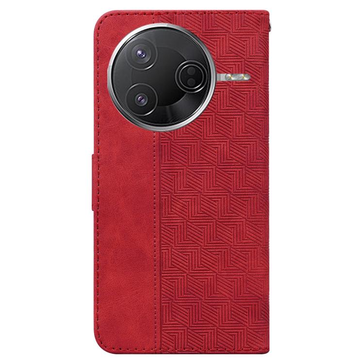 For Redmi K80 / K80 Pro / Xiaomi Poco F7 Pro Geometric Embossed Leather Phone Case