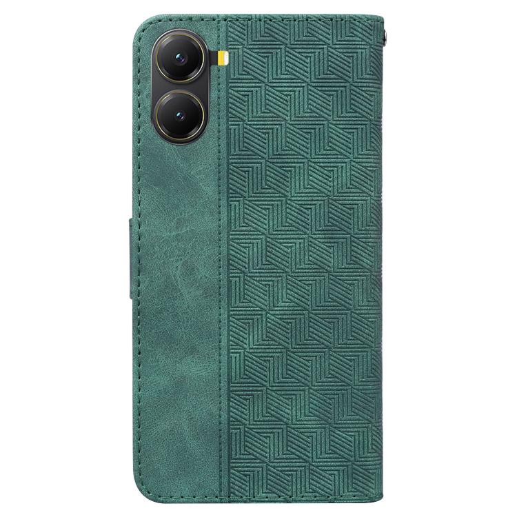 For Redmi Turbo 4 / Xiaomi Poco X7 Pro Geometric Embossed Leather Phone Case