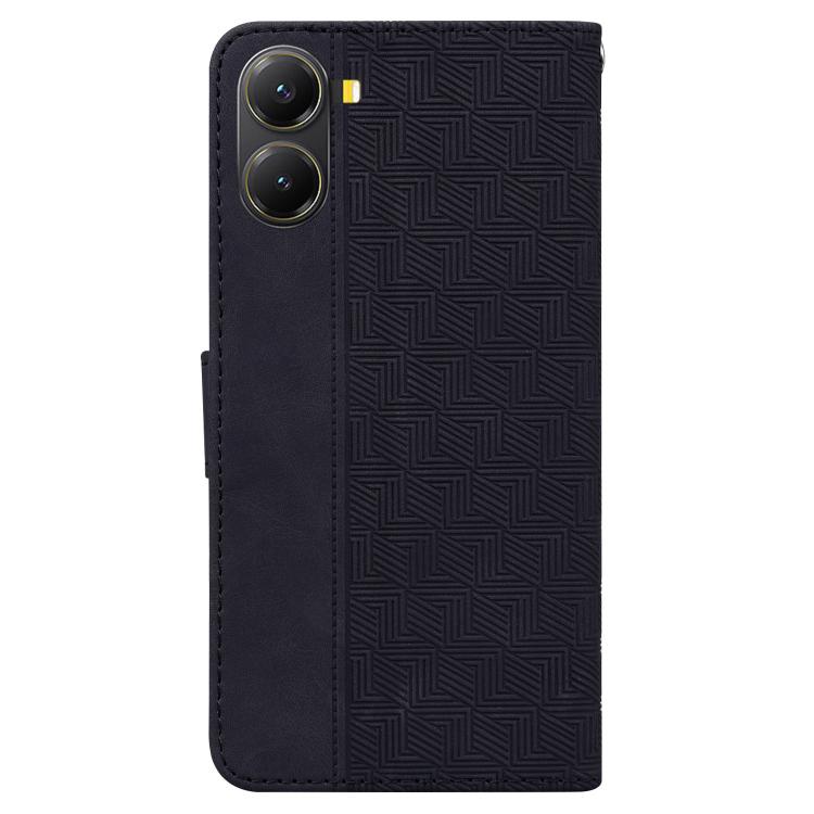 For Redmi Turbo 4 / Xiaomi Poco X7 Pro Geometric Embossed Leather Phone Case