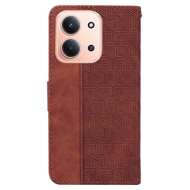 For Redmi 15C 5G / 4G EU 173mm / Poco C85 5G Geometric Embossed Leather Phone Case