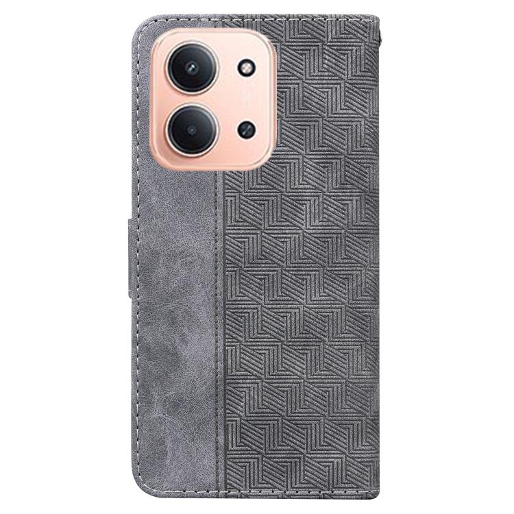 For Redmi 15C 5G / 4G EU 173mm / Poco C85 5G Geometric Embossed Leather Phone Case